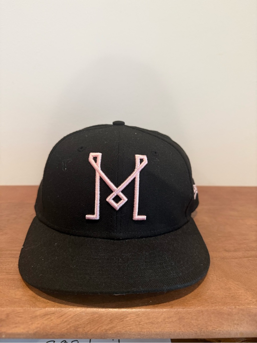 New Era Black Inter Miami 59FIFTY Fitted Cap with Pink 'M' Embroidery